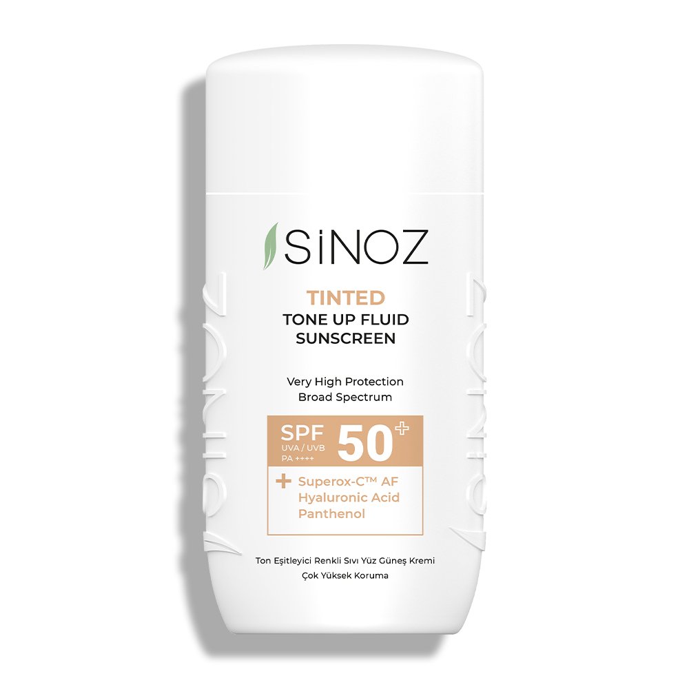 Sinoz Spf50+ Tinted Fluid Sun Cream – Hybrid Formula with New Generation Sun Filters 50ml