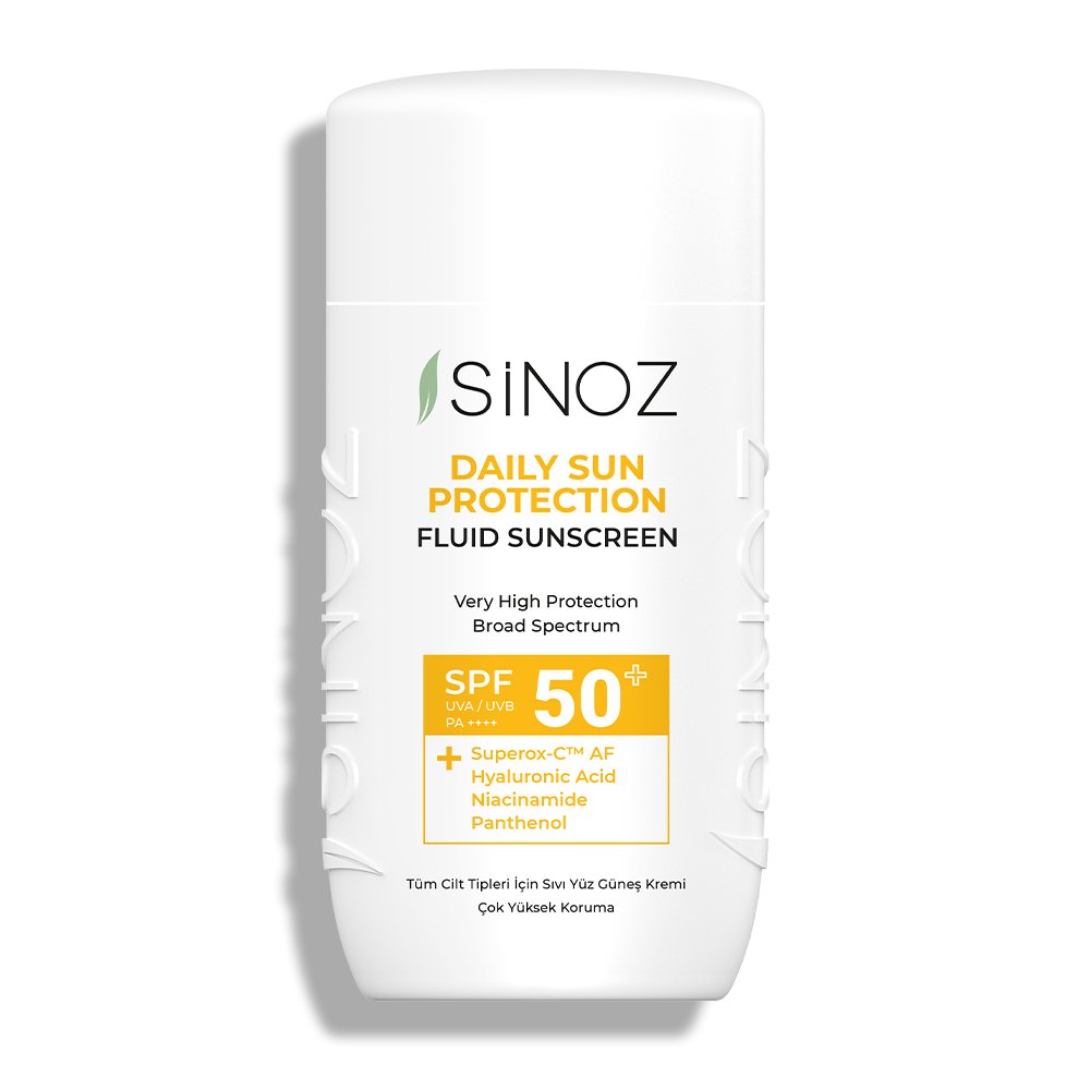 Sinoz Spf50+ Daily Use Fluid Sunscreen – Hybrid Formula with Next Generation Sun Filters 50ml